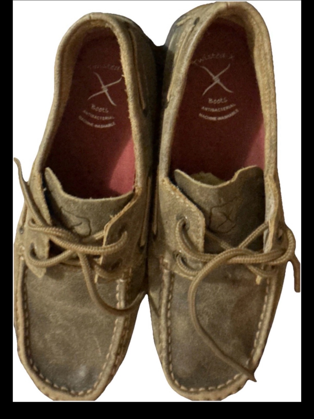 Men's Suede Boat Shoes in Tan with Lace-Up Detail
